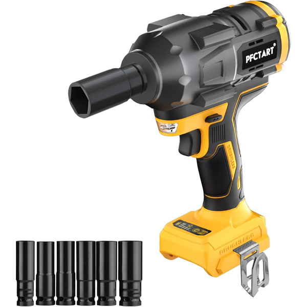 PFCTART 20V 1/2" Brushless Cordless Impact Wrench