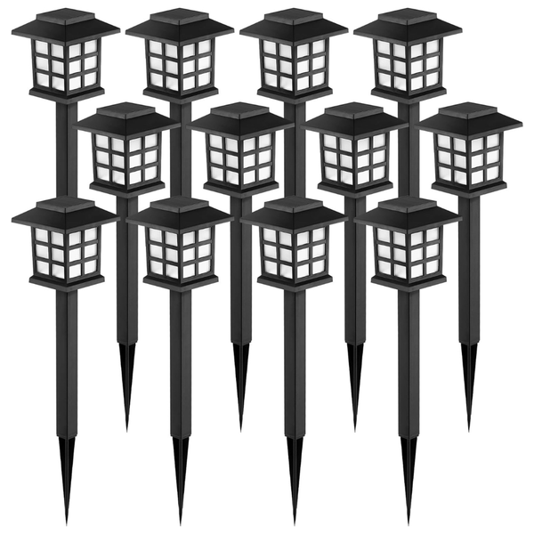 12-Pack Waterproof LED Solar Walkway Lights