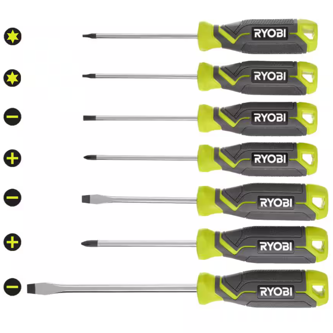 Ryobi 7-Piece Screwdriver Set