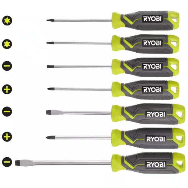 Ryobi 7-Piece Screwdriver Set