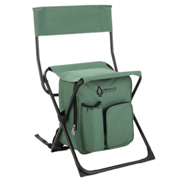ARROWHEAD OUTDOOR Backrest Stool W/ Cooler Bag