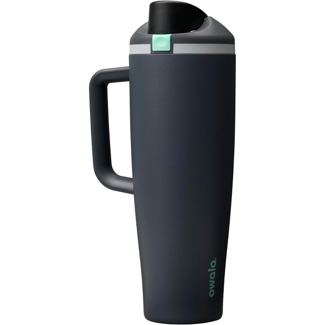 40 oz FreeSip Insulated Stainless Steel Water Bottle With Built-in Straw And Side Handle (3 Colors)