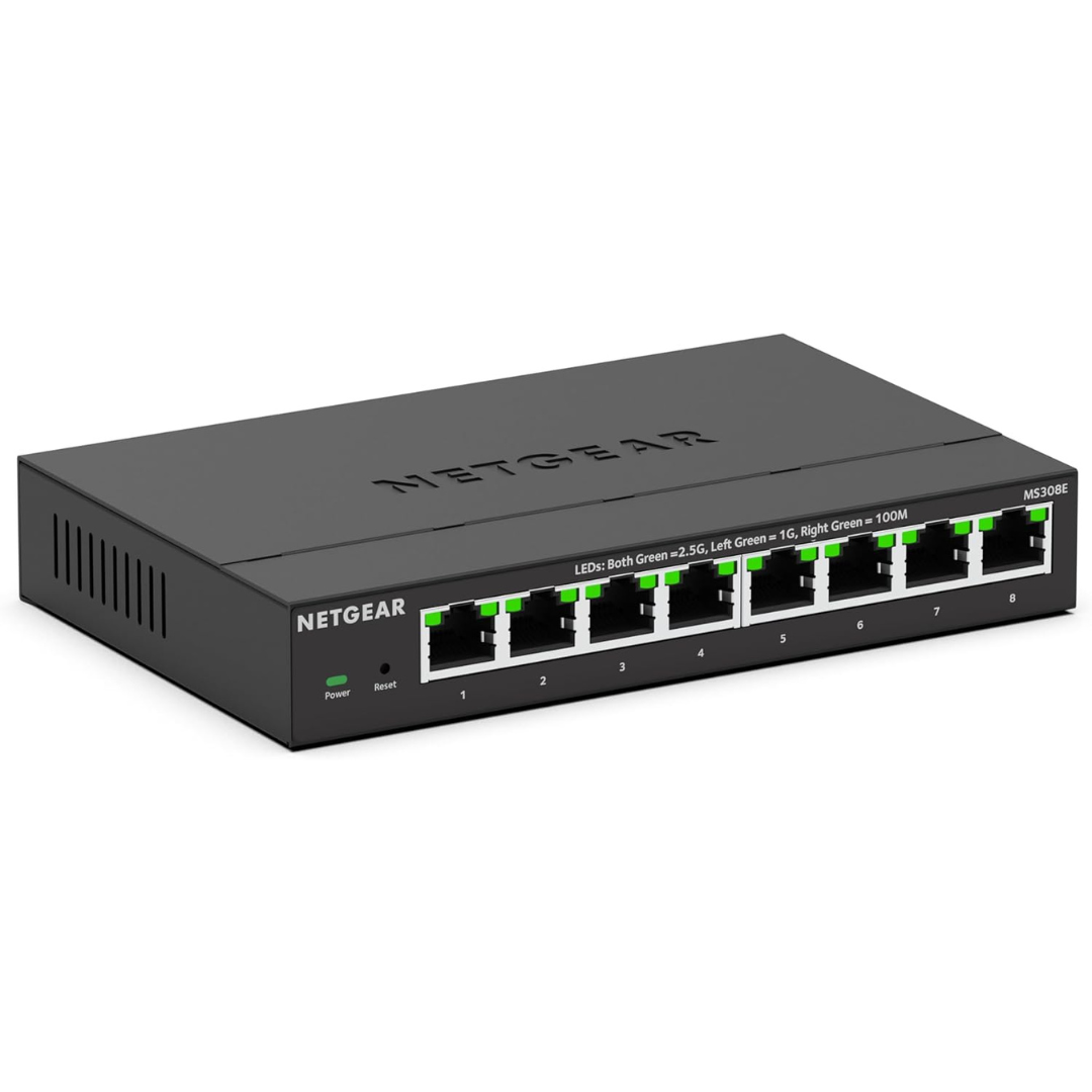 8-Port Netgear 2.5G Gigabit Ethernet Smart Managed Essentials Network Switch
