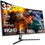 32" SANSUI ES-G32C3 Curved WQHD 180Hz 1ms HDR VA Freesync Gaming Monitor