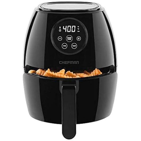3.5-Quart Chefman Small Air Fryer (Glossy Black)