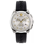 Versace VE7CA0123 Men's Geo Chrono 43MM Black Strap Watch