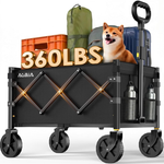 360LBS Cap. All-Terrain Heavy Duty Collapsible Wagon Cart w/ Wheels
