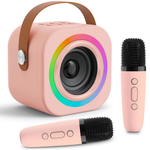 Kids Mini Karaoke Machine with 2 Wireless Mics