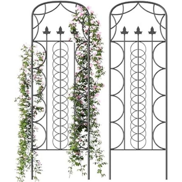 Idzo 71 Inch Decorative Durable Powder Coating Metal Trellis