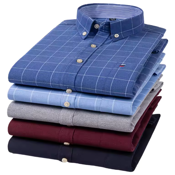 Men's Regular Fit Plaid Oxford Shirt