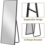 59" x 16" Pexfix Full Body Mirror with Frame Stand (1017)