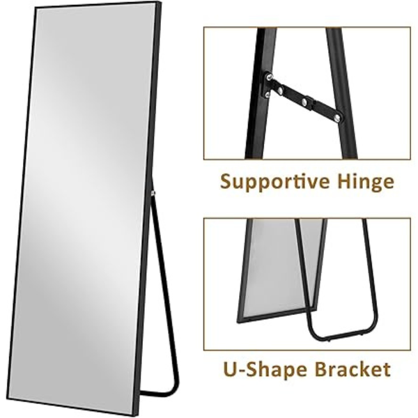 59" x 16" Pexfix Full Body Mirror with Frame Stand (1017)