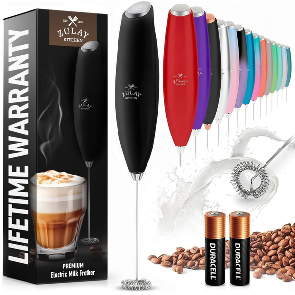 Zulay Kitchen Handheld Electric Milk Frother