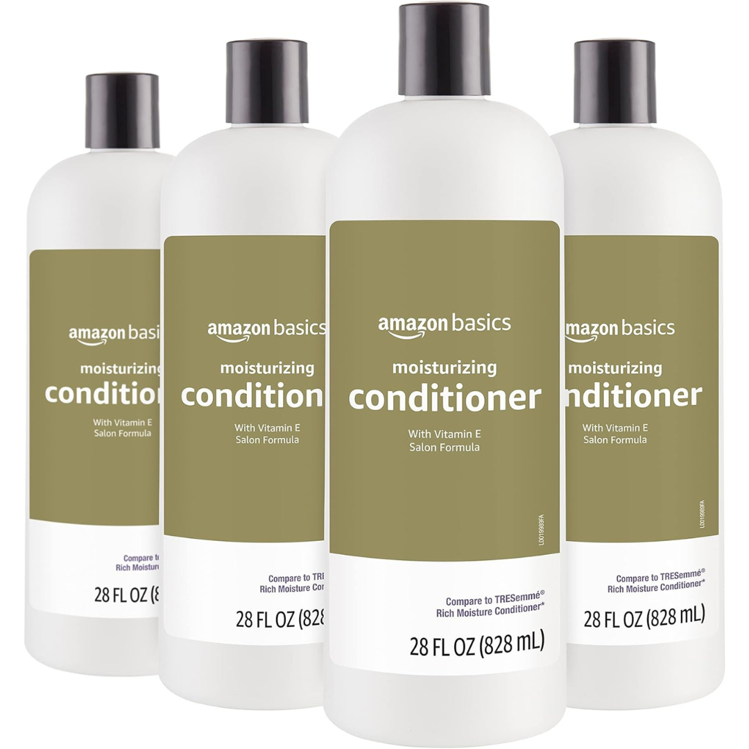 4-Pack Amazon Basics Moisture Rich Conditioner (28 Fl Oz)