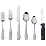 53-Piece Pfaltzgraff Garland Frost Flatware Set, Service For 8