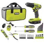 RYOBI ONE+ 18V Cordless 3/8" Drill/Driver Kit W/Battery & Charger