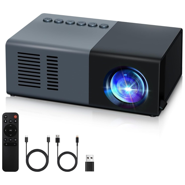 Small Portable Mini Projector - Built-In Speaker