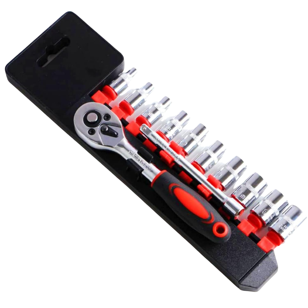 12-Pieces YWHWXB 1/4 Inch Ratchet Socket Wrench Set
