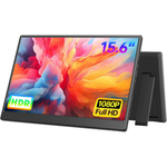 15.6" UFYQL 1920x1080 FHD 60Hz IPS Portable Travel Monitor W/ Kickstand