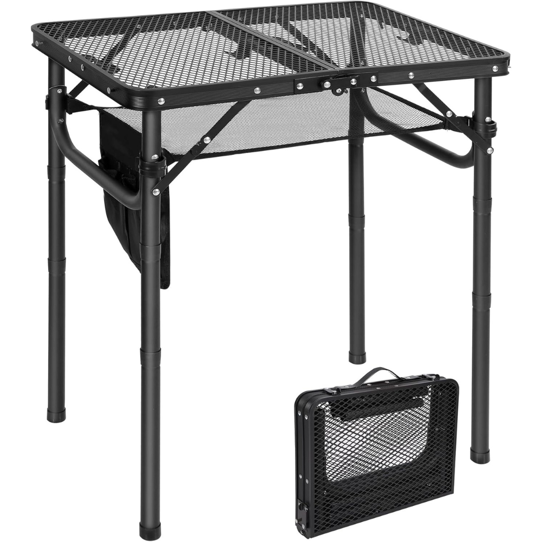 2' Lightweight Height Adjustable Aluminum Folding Grill Table