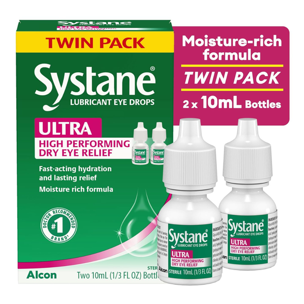 Twin-Pack Systane Ultra Lubricant Eye Drops (0.33 Oz)