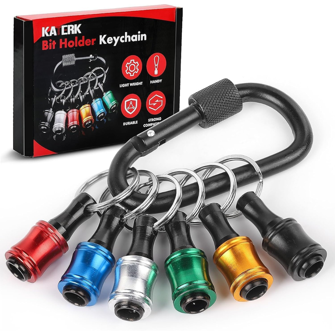 6-Piece Katerk 1/4" Hex Shank Screwdriver Bit Holder Set