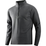 Alex Vando Men's Long Sleeve Zipper Texture Golf Polo Shirts (Various)