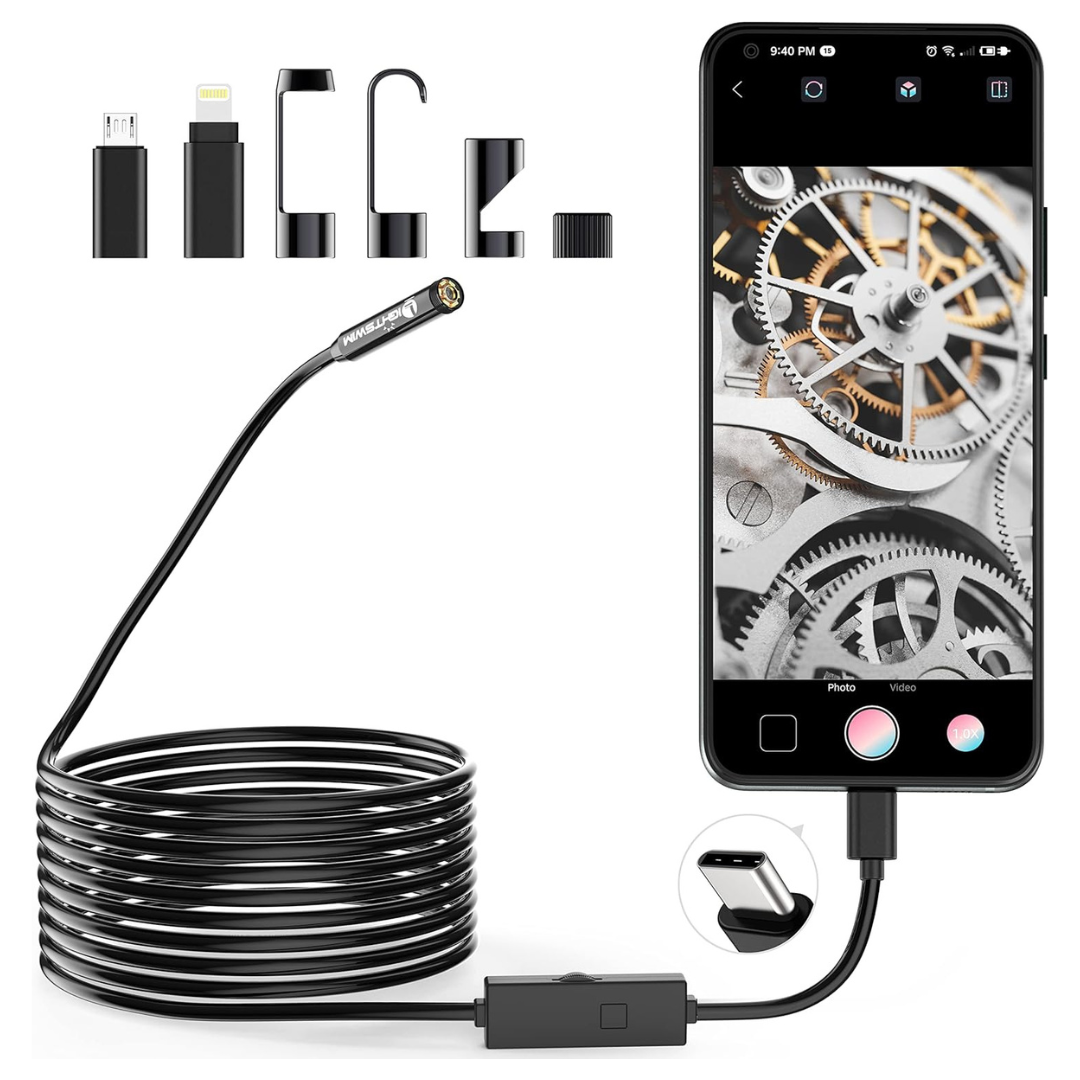 Lightswim 1920p Type-C Endoscope Inspection Camera W/ 16.5ft Cable (/iOS)