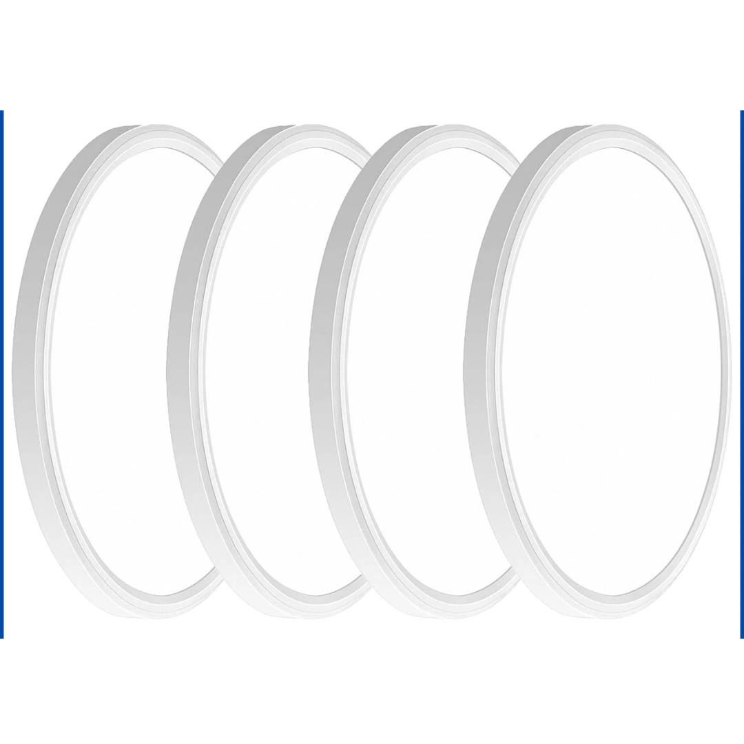 4-Pack 12" 3200lm LED 5000K Flush Mount Ceiling Light