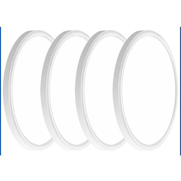 4-Pack 12" 3200lm LED 5000K Flush Mount Ceiling Light