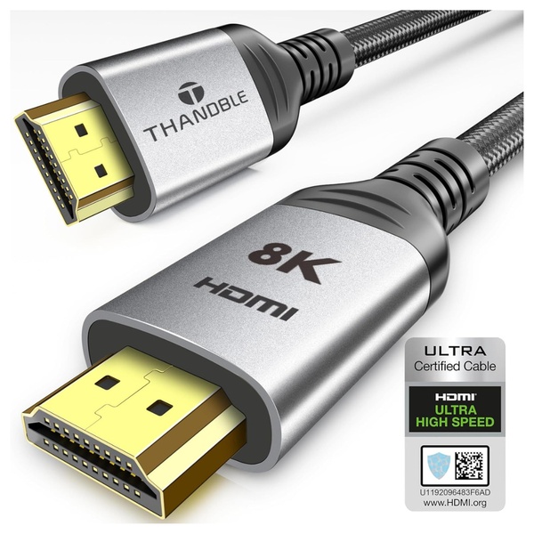 THANDBLE Certified Ultra High Speed 6.6 Ft HDMI 2.1 Cable