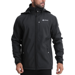 Lololeneon Men's Fleece Lined Hooded Softshell Jacket