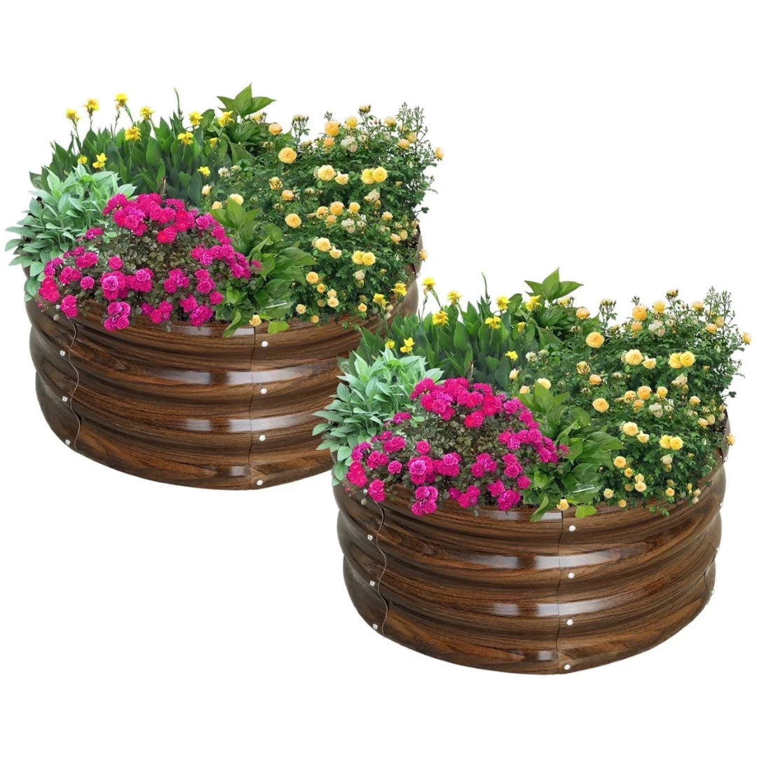 2-Pack SnugNiture Galvanized Raised Garden Beds
