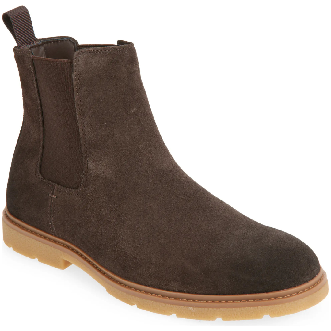 Nordstrom Men's Lockhart Mini Lug Suede Chelsea Boot (Tan Suede)