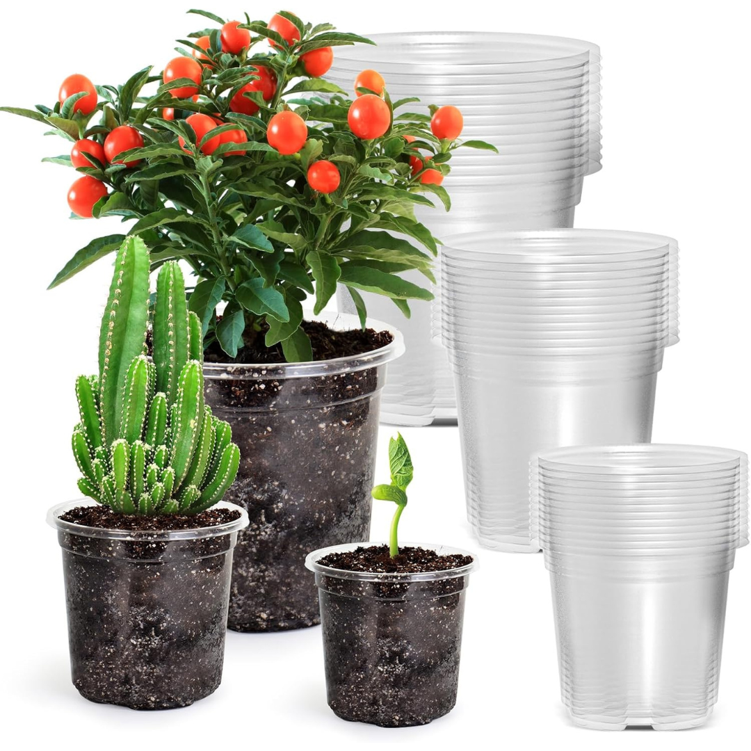 36-Packs 5/4/3.5" Nursery Pots with Drainage Hole