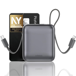 10000mAh 22.5W Fast Charging Mini Power Bank with Cables