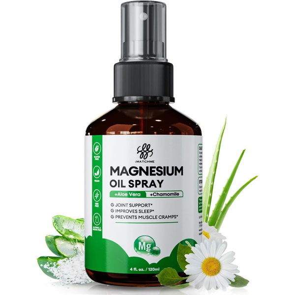 2-Pack 4-Oz Imatchme Magnesium Oil Spray For Feet & Body W/ Aloe Vera & Chamomile