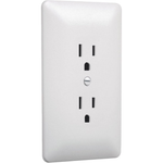 5-Pack Nonmetallic Decorator Style Duplex Cover-Up Wall Plate (White)