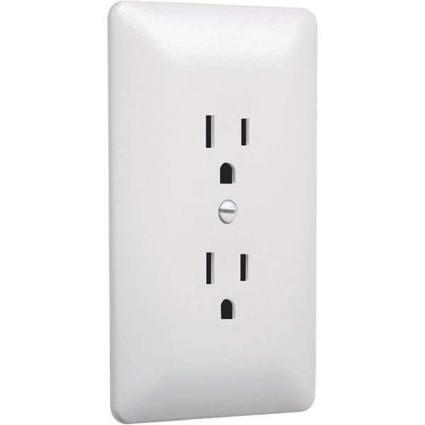 5-Pack Nonmetallic Decorator Style Duplex Cover-Up Wall Plate (White)