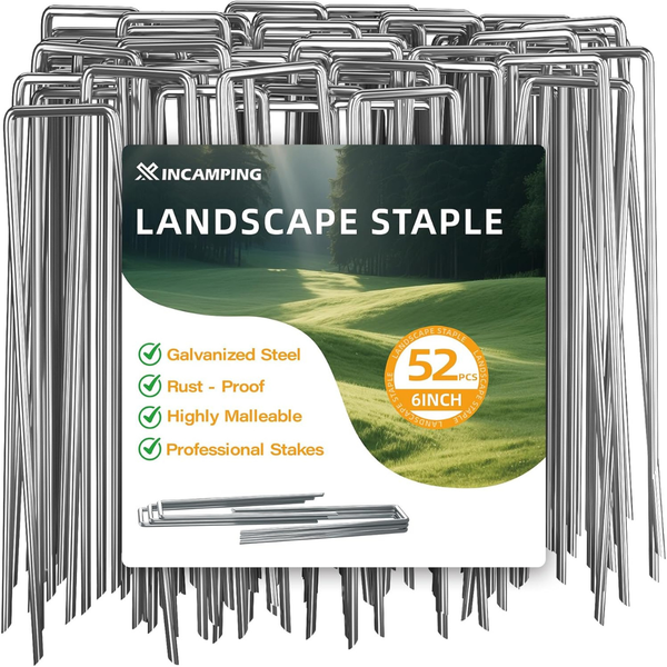 52-Pack 6 Heavy Duty Gauge Landscape Staples