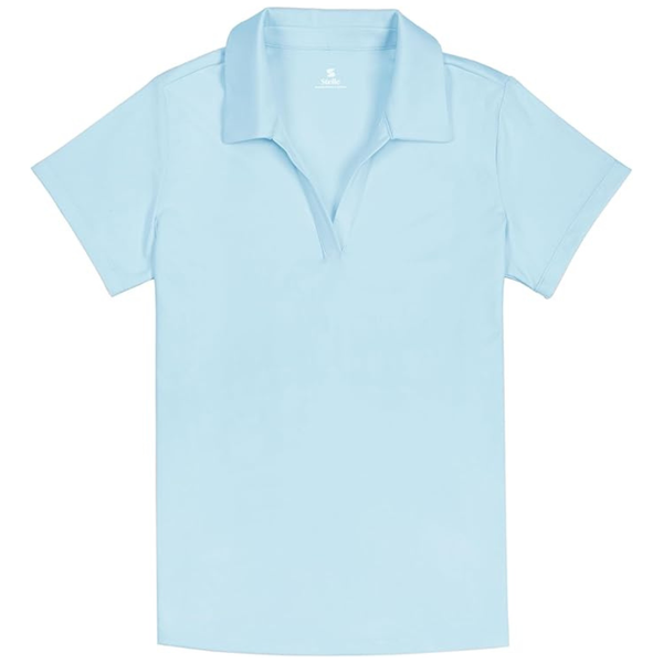 Women's V-Neck Short Sleeve Quick Dry Collared Polo T-Shirts (Various)