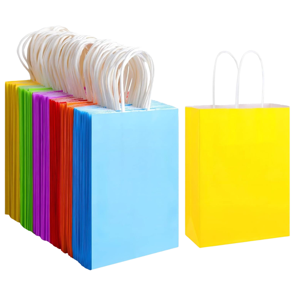 32-Piece Xpcare Kraft Paper Gift Bags With Handles For Kids (6.3"x3.15"x8.66")