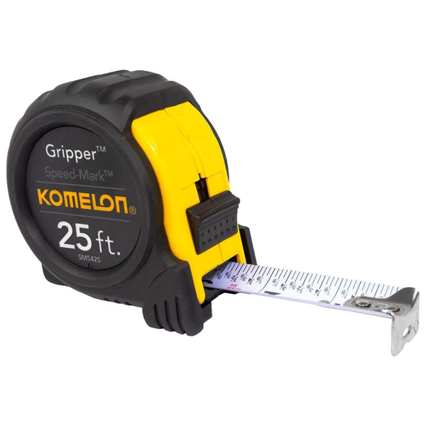 Komelon 25' X 1in Gripper Speed Mark Measure Tape