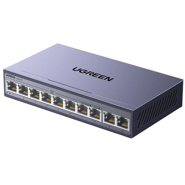10-Port UGREEN PoE Gigabit Ethernet Switch W/8 PoE+@60W & 2 Uplink