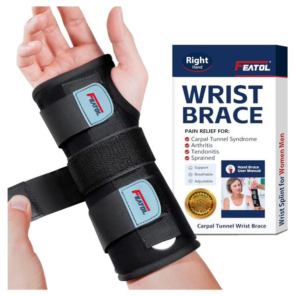 Featol Adjustable Pain Relief Right Hand Wrist Brace For Carpal Tunnel