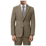 Fesenbo Men's 2-Piece Herringbone Tweed Tuxedos Suit