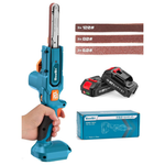Seesii 1/2" X 18" Hand Held Belt Sander W/ 2x 2.0Ah Battery & Charger