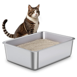 Exovyn 17.7" X 13.77" Stainless Steel Litter Box