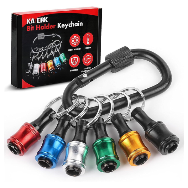 6-Piece Katerk 1/4" Hex Shank Screwdriver Bit Holder Set