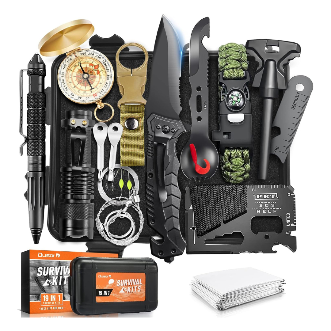 21-in-1 Camping Essentials Emergency Survival Kit